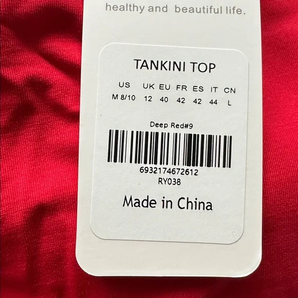 High Neck Racerback Tankini Top - Picture 5 of 6